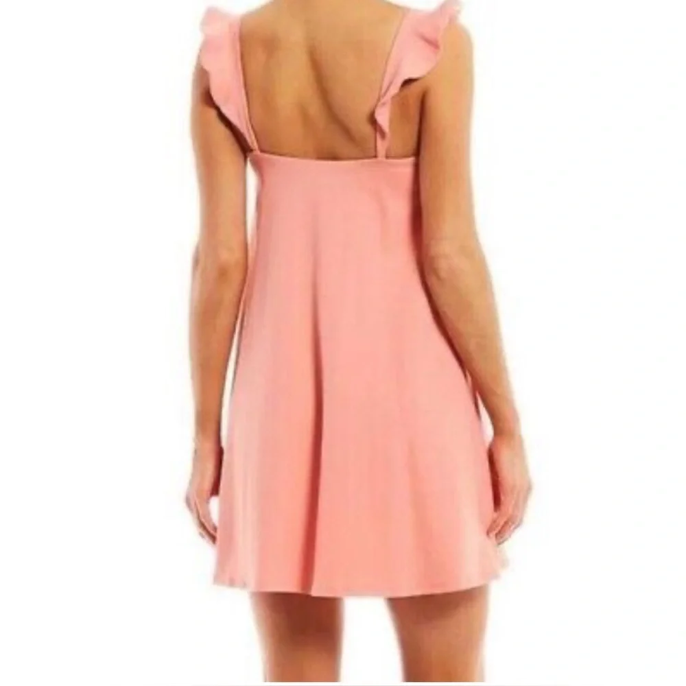 NWOT Susana Monaco Square Neck Ruffle
Strap Sleeveless Dress in Melon - Picture 2 of 7